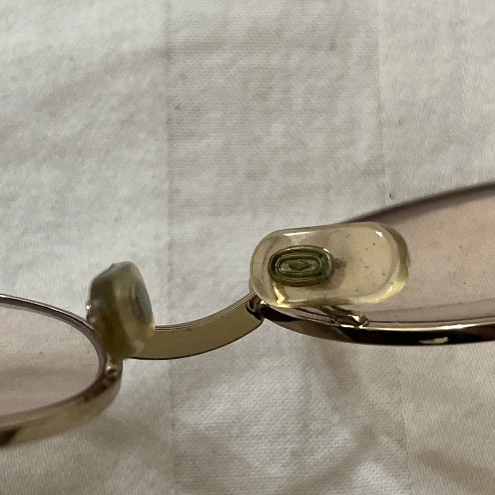 Vintage Glasses Benetton METAL Gold Oval Glasses Frame
